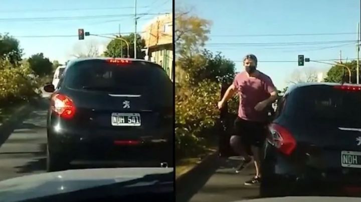 Video: Un automovilista golpeó a otro porque no llevaba barbijo