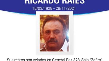 Carlos Paz: Murió Ricardo Raies, tío del ex automovilista Gabriel