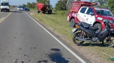 Una motociclista grave tras chocar contra un tractor cerca de Ticino