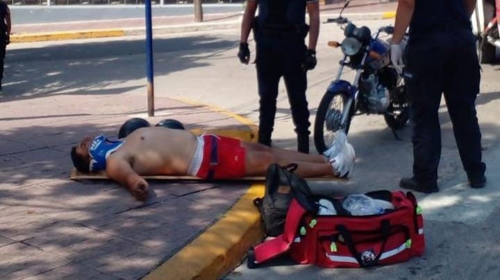 Dos heridos tras caer de una moto en la Avenida Libertad