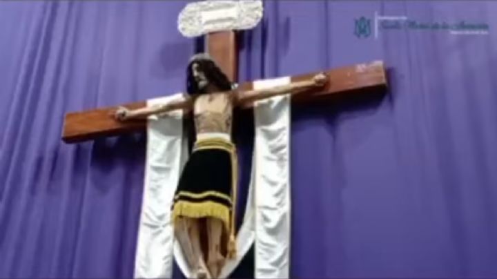 Una estatua de Jesús movió la cabeza en plena misa