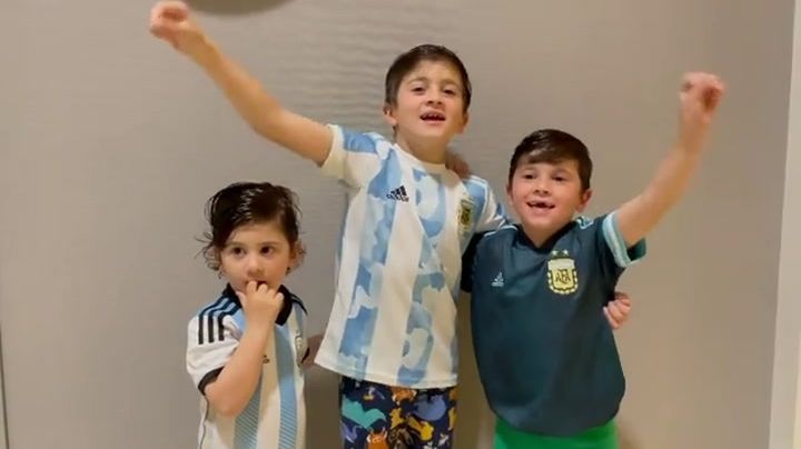 El video de los hijos de Messi en un  eufórico festejo