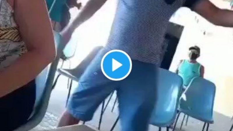 VIDEO: fue con su amante a vacunarse y se encontró con la esposa