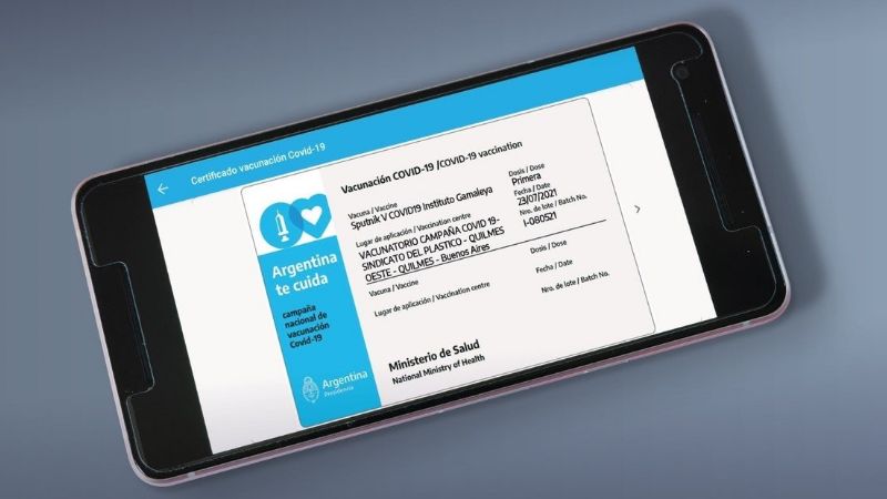 Los voluntarios de vacunas podrán tramitar el certificado digital Mi Argentina