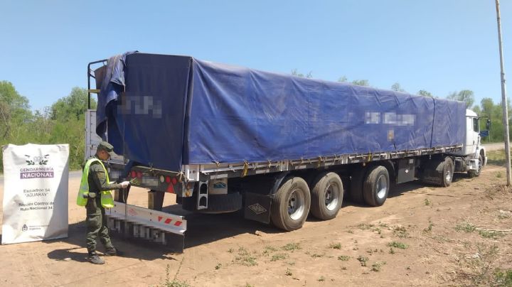 Trasladaban en dos camiones más de 58 toneladas de harina de soja