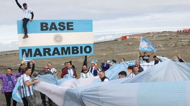 Así fueron los festejos por el triunfo argentino en la Antártida
