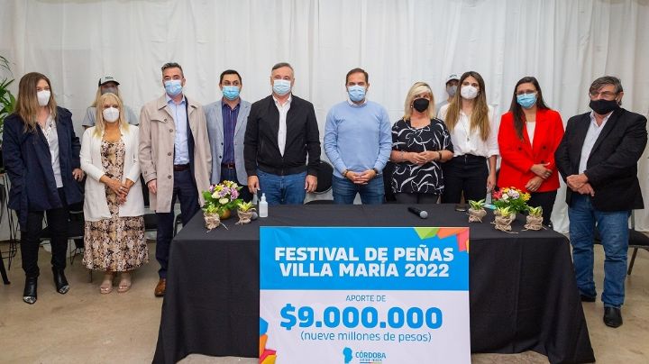 Villa María recibió aportes para el Festival Internacional de Peñas
