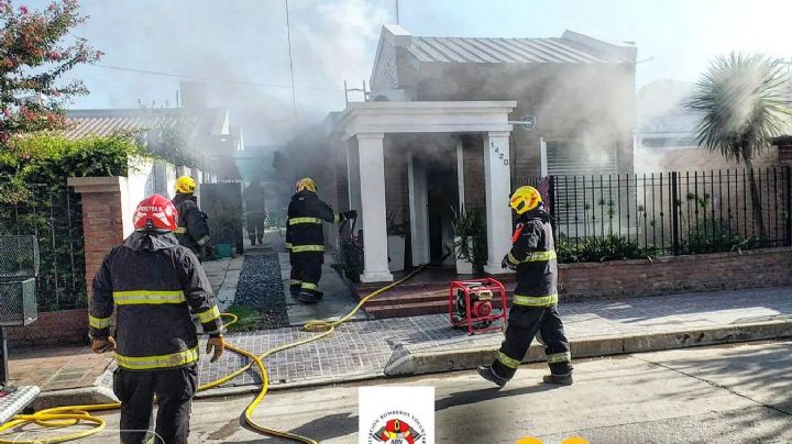 El fuego arrasó una vivienda en Marcos Juárez