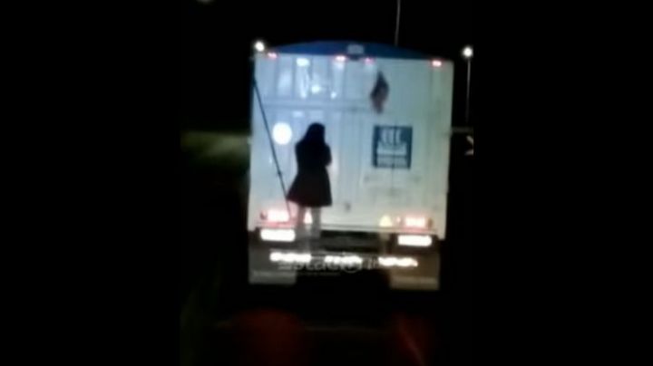 VIDEO: Conmoción por el «fantasma» de una mujer viajando en un camión