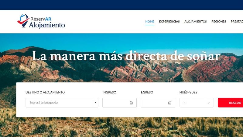 Lanzan un portal para buscar alojamientos en todo el país