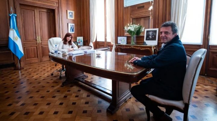Cristina Kirchner se reunió con Sergio Massa en el Senado
