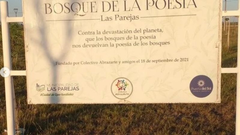 Funcionarios recorrieron el Bosque de la Poesía de Las Parejas