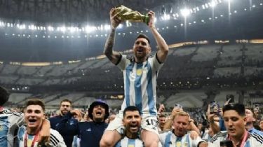 El enojo de Messi con el Kun Agüero en medio de los festejos
