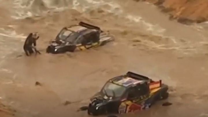 Rally Dakar: dos chilenos casi mueren ahogados por salvar su auto en un río