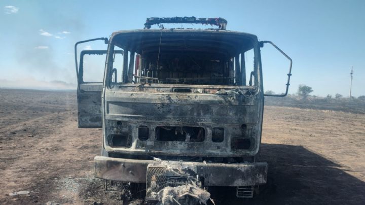 El fuego destruyó una autobomba en Barranca Yaco