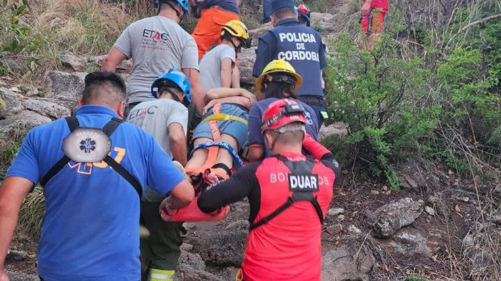 Rescataron a una mujer se accidentó en un balneario de Traslasierra
