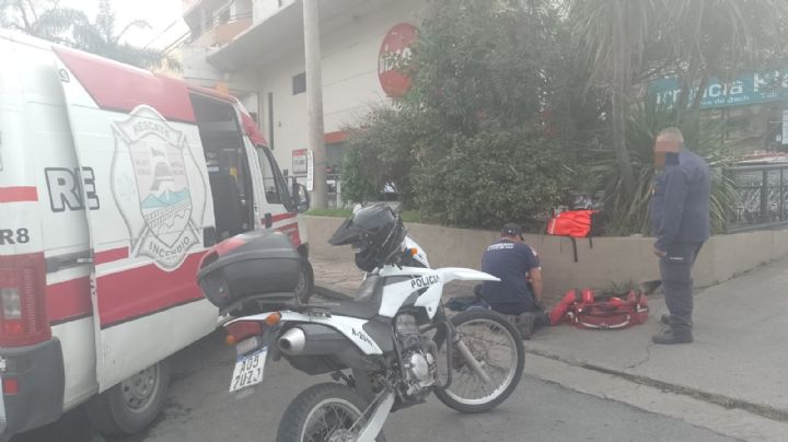 Se accidentó un motociclista en la Avenida San Martín