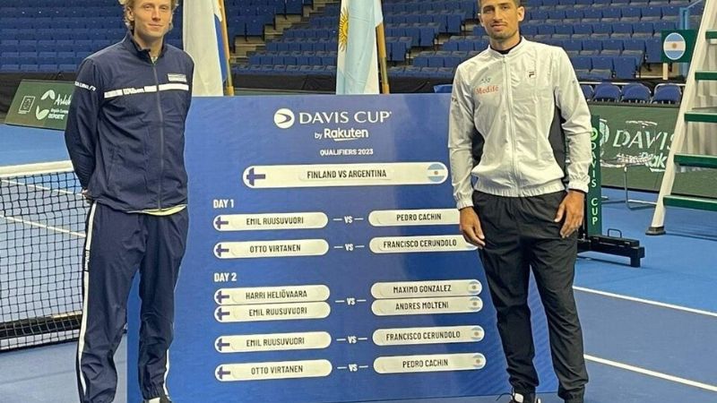Copa Davis: el cordobés Pedro Cachín abre la serie ante Finlandia