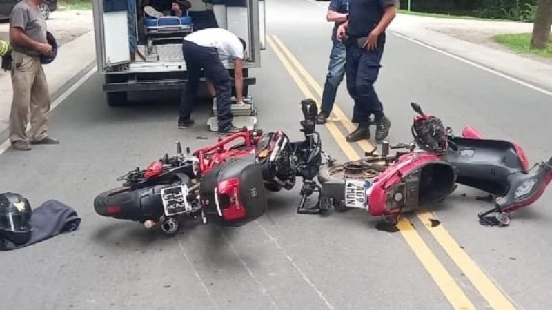 Dos motos chocaron en La Granja