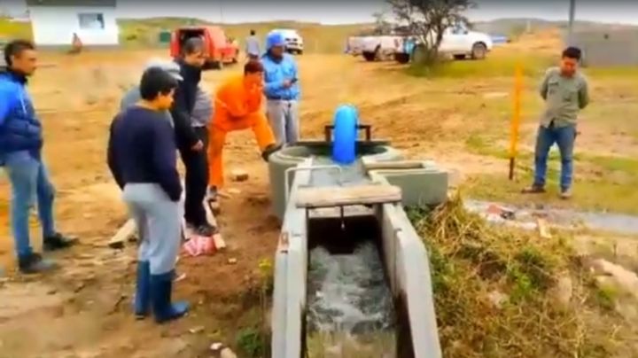 Histórico: ingresó por primera vez agua al nuevo acueducto de Tanti