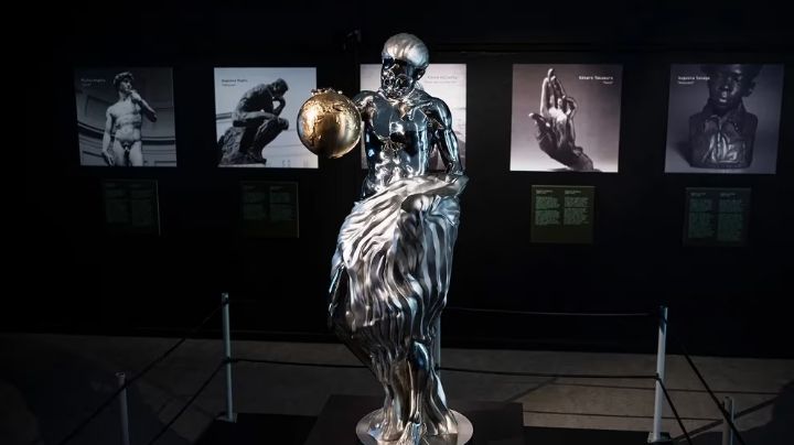 Crearon una estatua con IA inspirada en Miguel Ángel, Rodin y Takamura