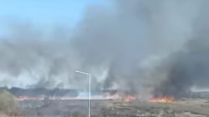 Se incendió un campo militar en La Calera