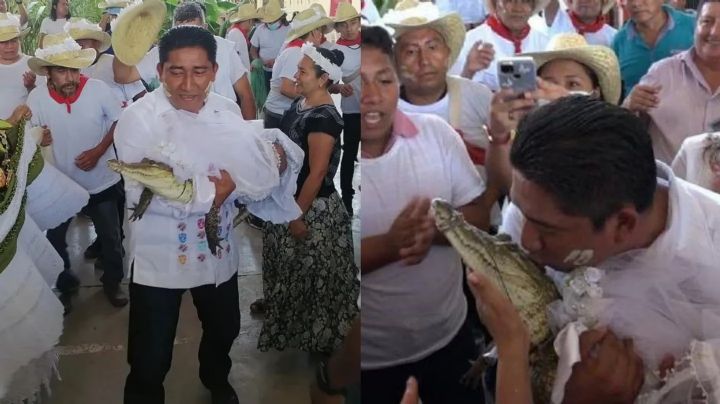 El increíble motivo por el que un alcalde mexicano se casó con un cocodrilo