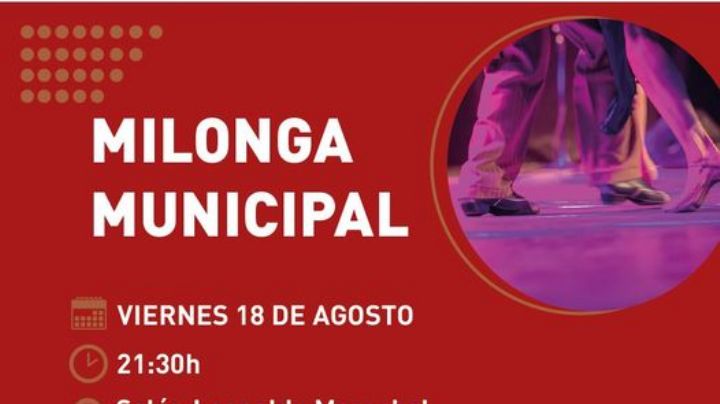 La Falda: Habrá milonga municipal en el Salón Leopoldo Marechal