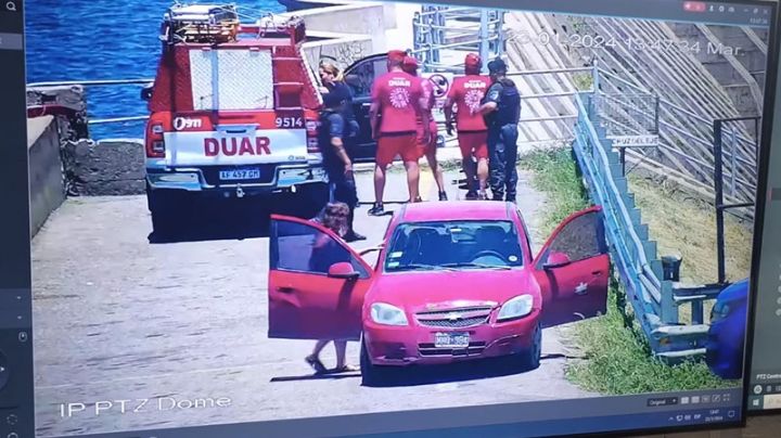 Rescataron a una mujer en el paredón del dique de Cruz del Eje