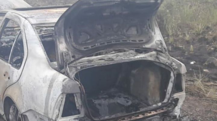 Un auto se prendió fuego en Cuesta Blanca, se salvó de milagro
